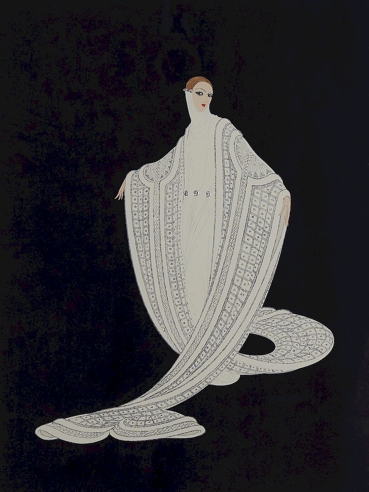 Appraisal: Erte Purity Silkscreen Erte - Silkscreen on paper titled Purity