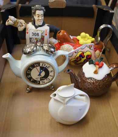 Appraisal: Paul Cardew Character Tea Pots comprising King of Hearts Hot