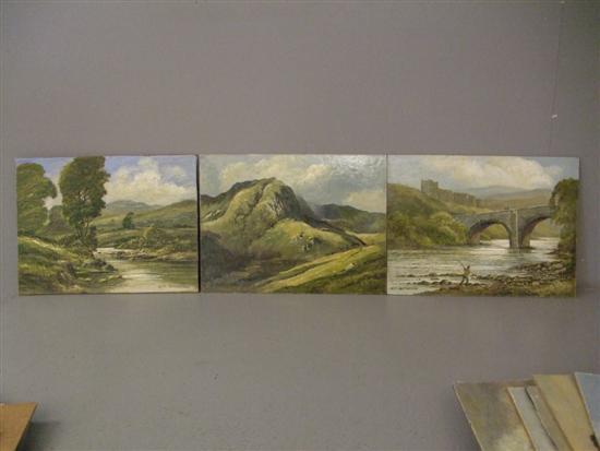 Appraisal: Keith Burtonshaw three oils on board of probably Scottish landscapes