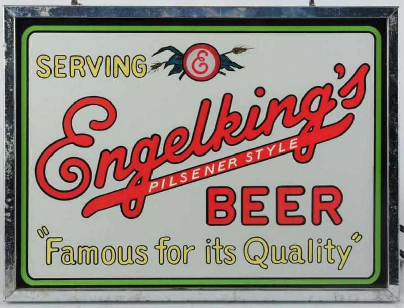 Appraisal: Engelking's Beer Reverse Glass Light-Up Sign Gillco sign Manufactured by