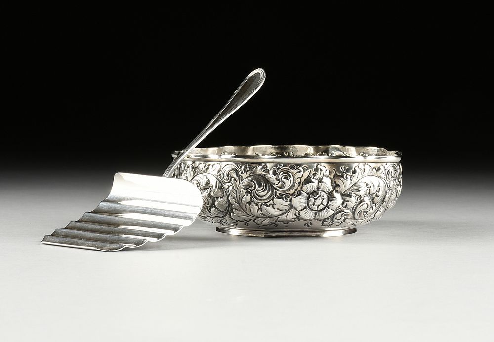 Appraisal: A BUCCELLATI PARMA SILVER ASPARAGUS SERVER AND A THEODORE A