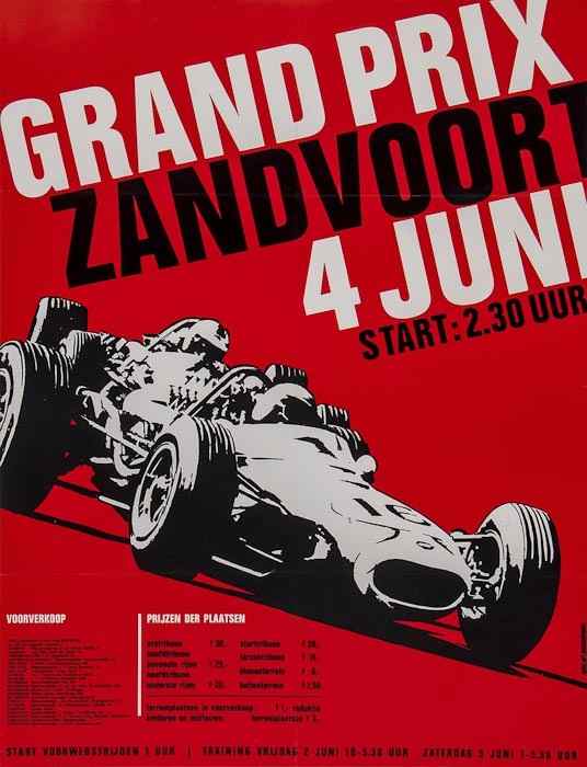 Appraisal: ANONYMOUS GRAND PRIX ZANDVOORT lithograph in colours cond A- printed