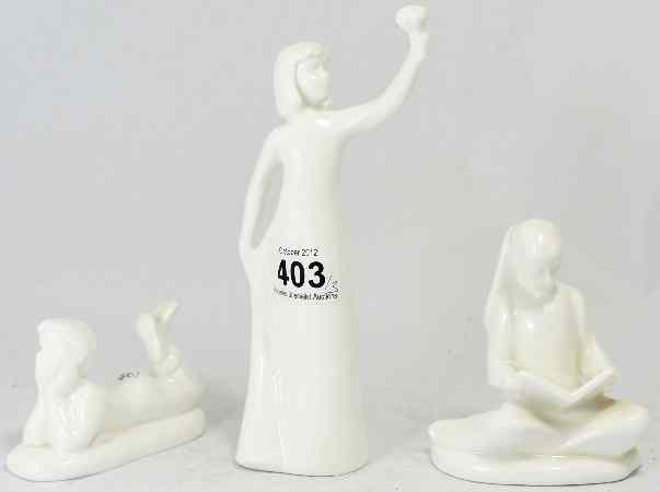 Appraisal: Royal Doulton white Images figures A Gift for You HN