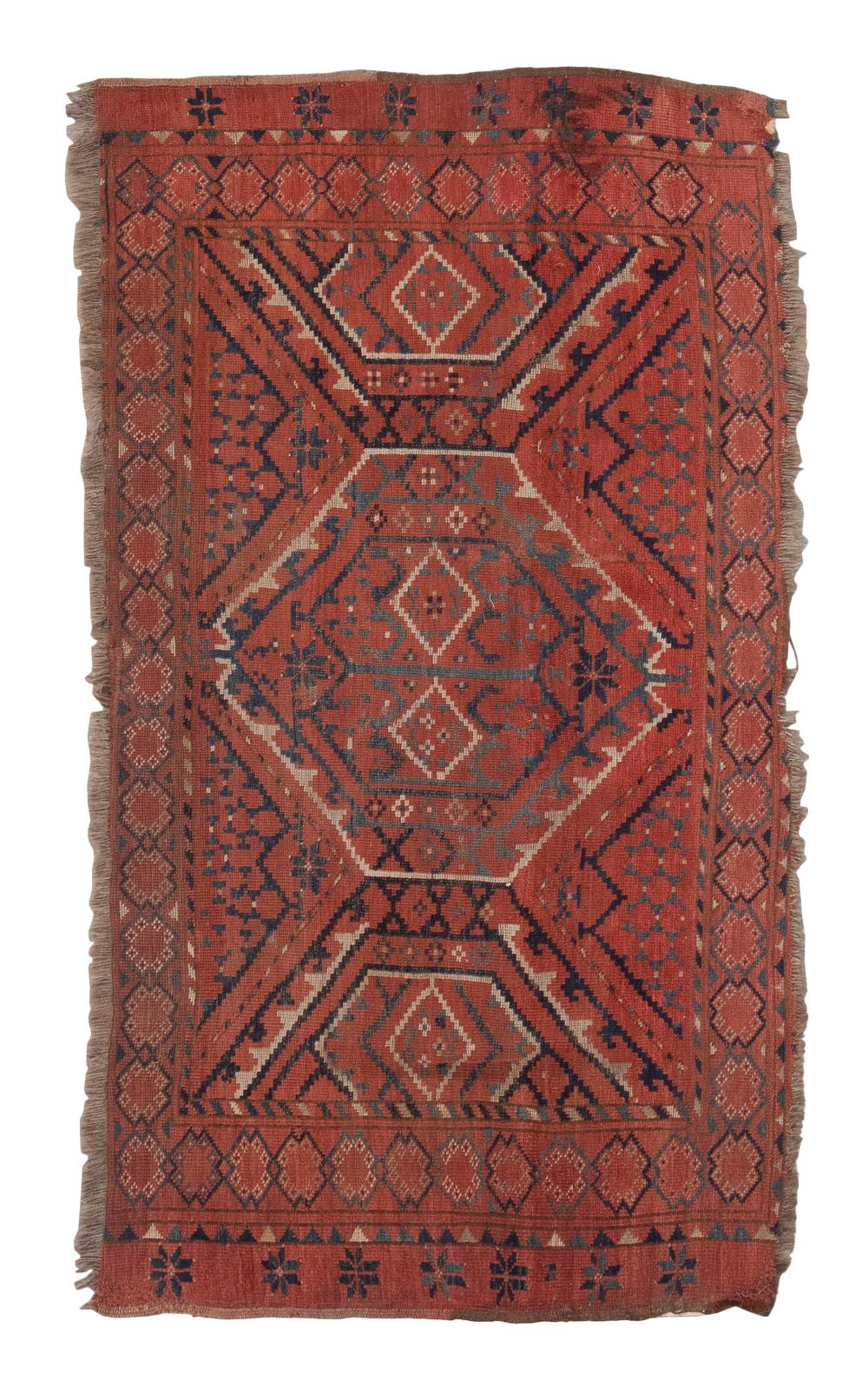 Appraisal: TRIBAL STORAGE BAG FACE ' X ' Late th Century