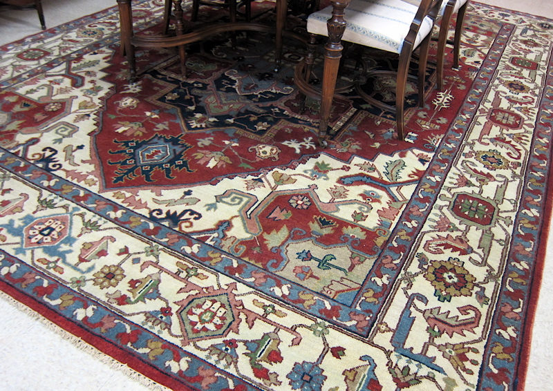 Appraisal: HAND KNOTTED ORIENTAL CARPET Northwest Persian Serapi design a distinct