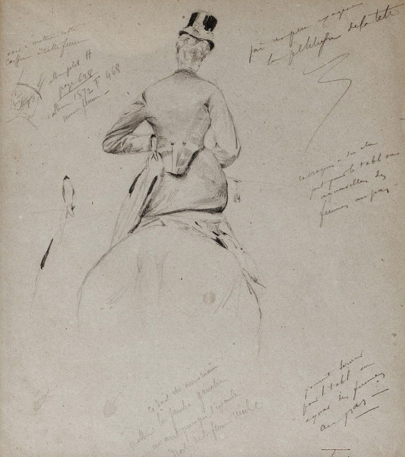 Appraisal: TH CENTURY FRENCH SCHOOLRear view study of a lady on