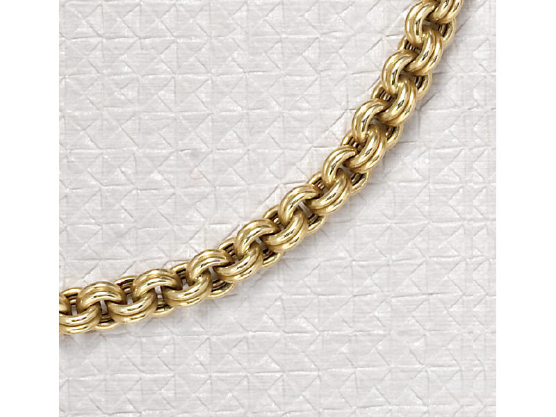 Appraisal: GOLD CHAIN k yellow gold double link chain necklace with