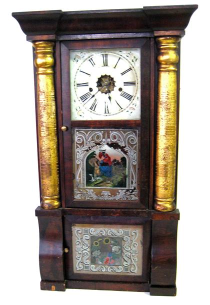 Appraisal: Five New England eglomise mantel clocks th century th century