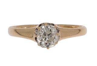 Appraisal: Victorian diamond and k yellow gold ring Victorian diamond and