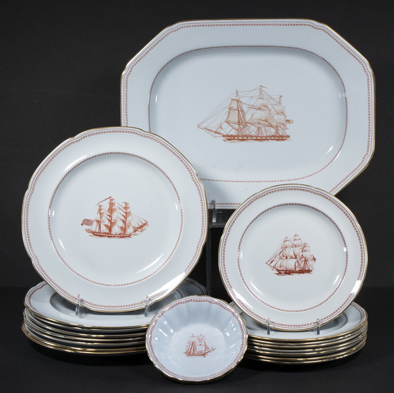 Appraisal: PCS SPODE TRADE WINDS CHINA Piece Set of Trade Winds