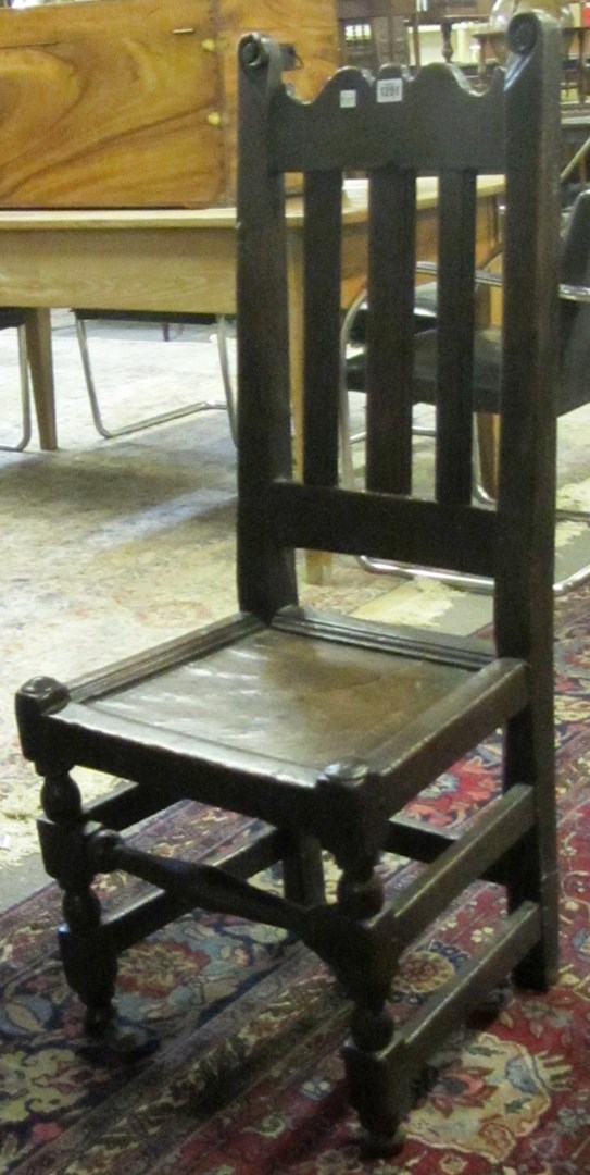 Appraisal: A set of six early th century oak solid seat