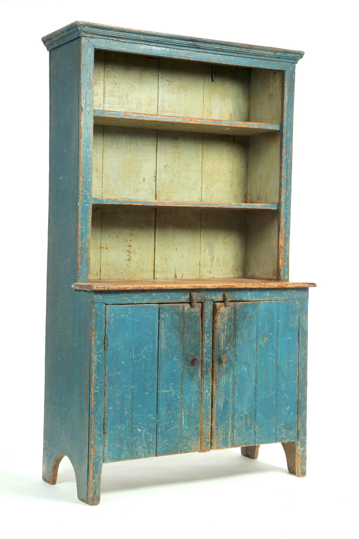 Appraisal: OPEN-TOP CUPBOARD American st half- th century pine Diminutive size