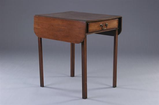 Appraisal: GEORGIAN STYLE MAHOGANY PEMBROKE TABLE th century mahogany Rectangular top