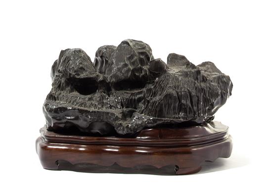 Appraisal: Sale Lot A Scholar's Rock the dark grey stone of