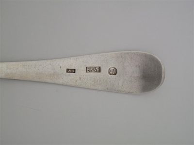 Appraisal: WILLIAM BYRES An Old English tablespoon script initials AKJ c