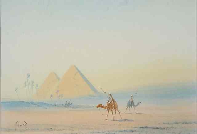 Appraisal: H Talvert Early th Century The Pyramids signed watercolour and