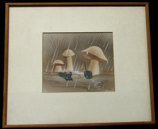 Appraisal: Disney Animation Cel drawing of two mice from the animated