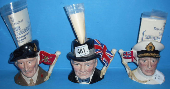 Appraisal: Royal Doulton small Character jugs from The Heroic Leaders Collection