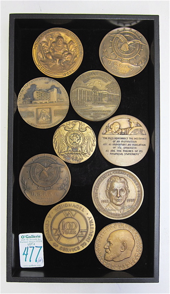 Appraisal: COLLECTION OF TEN BRONZE MEDALS Northwestern National Life Insurance Company