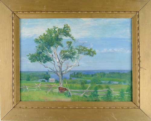 Appraisal: FRANCIS J FLANAGAN American - GRAND LAKE PANORAMIC VIEW Oil