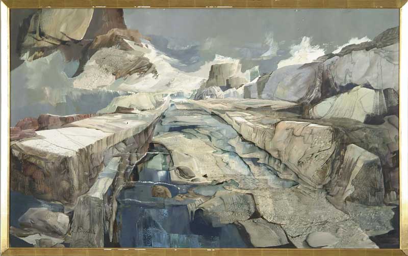 Appraisal: LAURENCE PHILIP SISSON American - TIDE POOL AND ROCKS Large