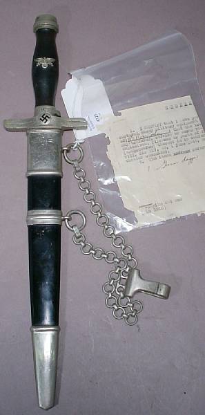 Appraisal: A German Third Reich postal protection officials dagger By Paul