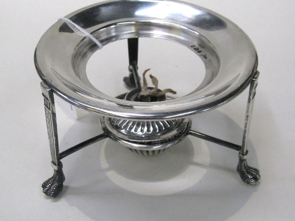 Appraisal: Silver spirit kettle stand oz Sheffield mark