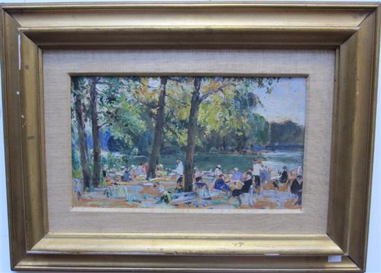 Appraisal: VINCENZO COLUCCI ITALIAN - Oil on board Luncheon at the