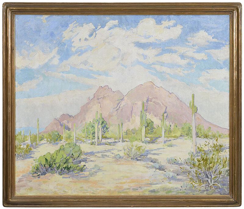 Appraisal: Jessie Benton Steese Evans Arizona Illinois - Desert Landscape signed