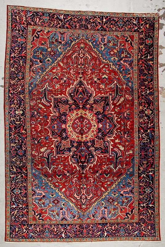 Appraisal: Antique Heriz Rug Persia ' '' x ' Antique Heriz