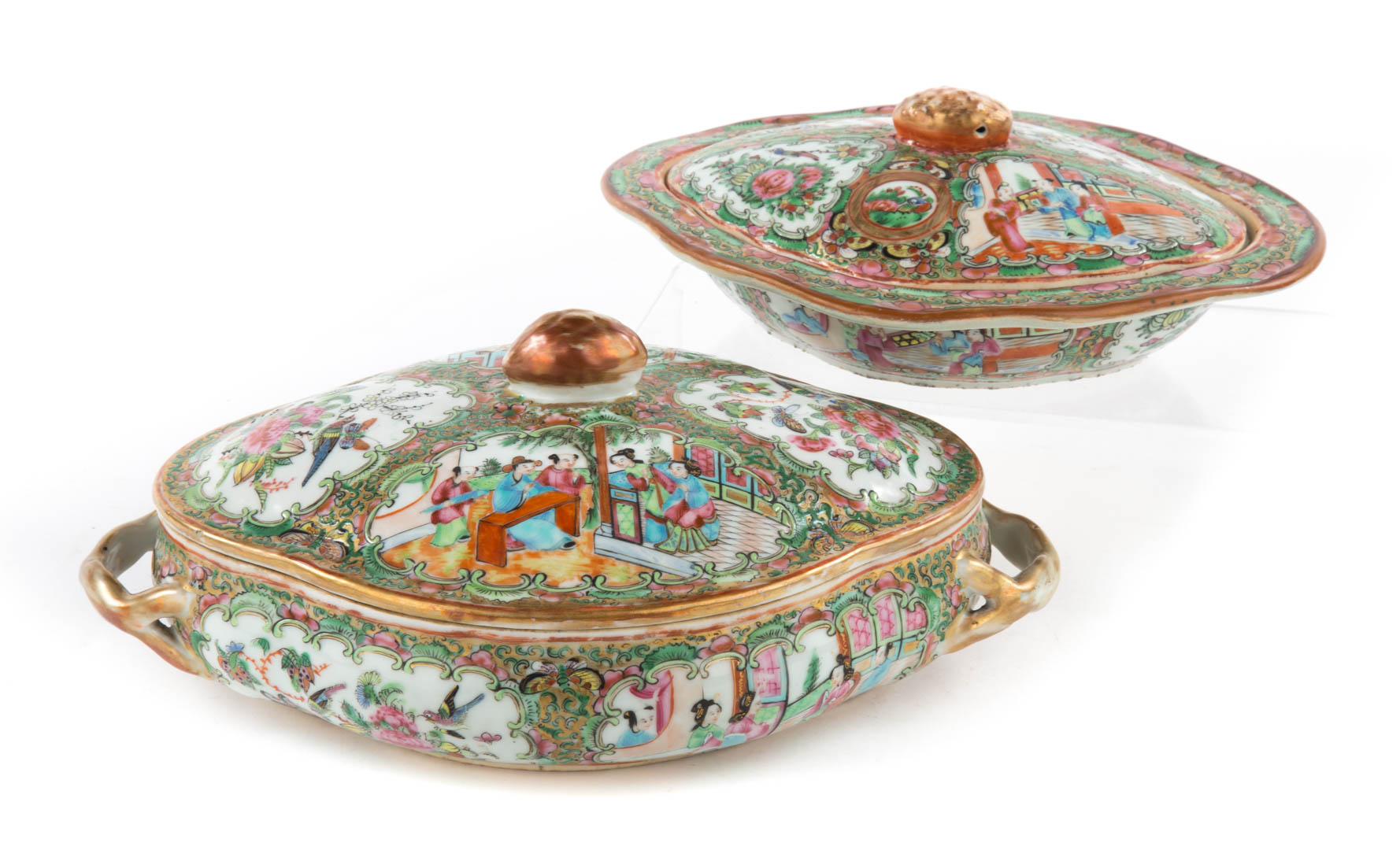 Appraisal: Two Chinese Export Rose Medallion serving dishes fourth quarter- th