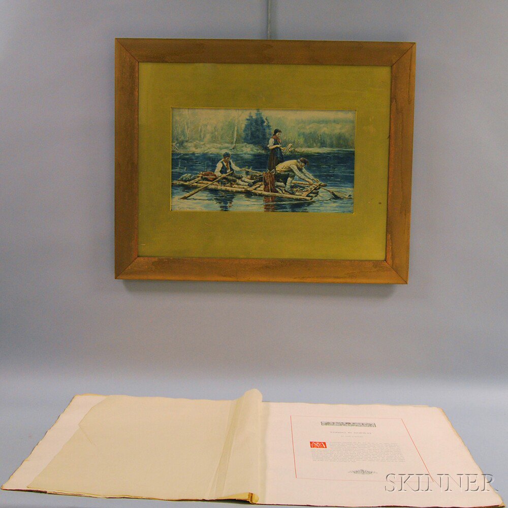 Appraisal: Jahn Ekenaes Norwegian - Fishing in Norway Signed and dated