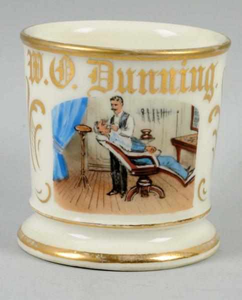 Appraisal: Dentist Shaving Mug Gilt name W D Dunning Detailed image