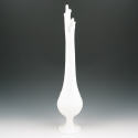 Appraisal: Fenton hobnail milk glass swung vase on stand Marked with