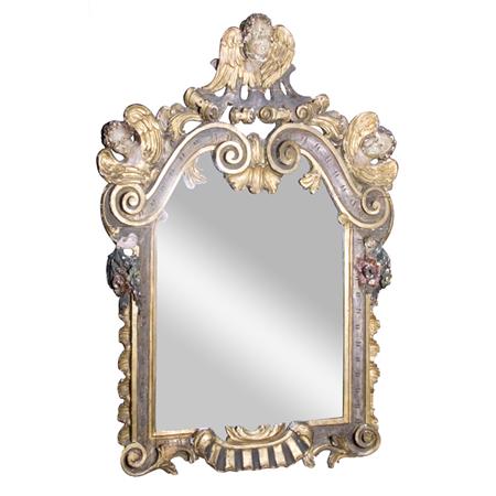 Appraisal: Italian Baroque Painted and Parcel Gilt Mirror Estimate -