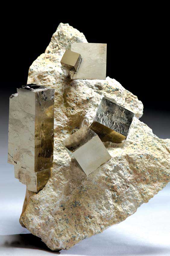 Appraisal: PYRITE ON MATRIX - NATURAL CUBES Navejun La Rioja Spain