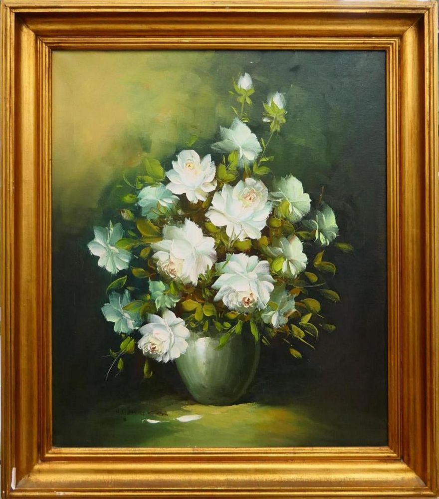 Appraisal: ROBERT COX USA - STILL LIFE OIL CANVAS Robert Cox