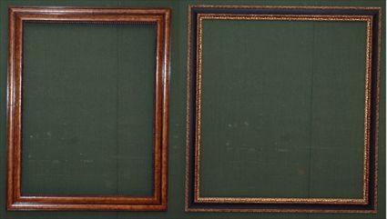 Appraisal: Ebony and Giltwood Frame together with a Burlwood Frame x