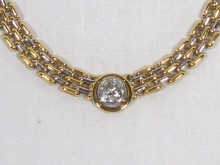 Appraisal: An carat gold collar necklace set with a single old