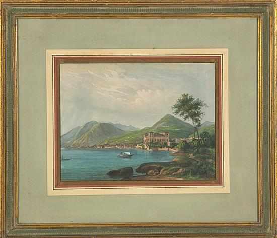 Appraisal: Neapolitan school th Century VIEW OF NAPLES gouache framed unsigned