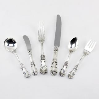 Appraisal: Eighty-Four Pieces Reed and Barton Burgundy Sterling Silver Flatware Includes