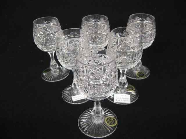 Appraisal: Set of Six Thomas Webb Cut Crystal Sherry Glasses