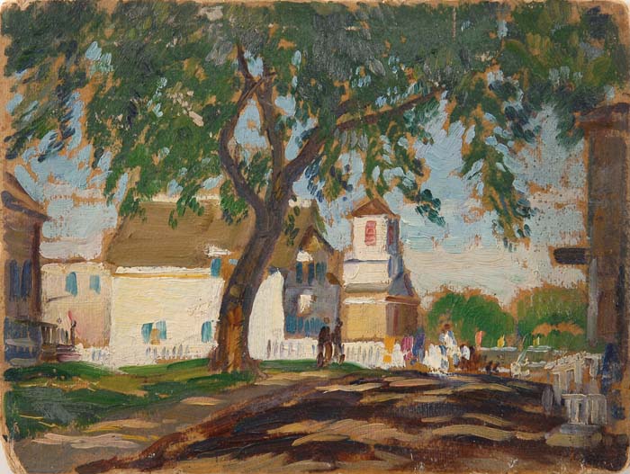 Appraisal: GIFFORD BEAL American - ROCKPORT CHURCH Unsigned oil on board