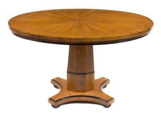 Appraisal: A Biedermeier Style Parcel Ebonized Center Table Height x width