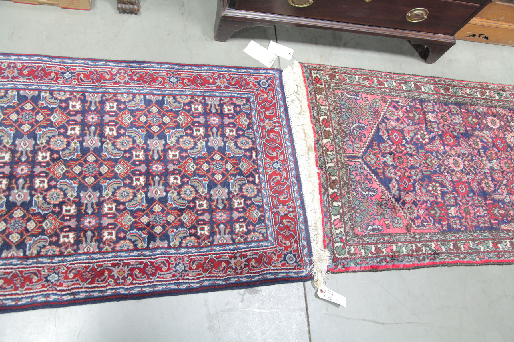 Appraisal: TWO ORIENTAL STYLE RUNNERS India and Iran mid th century