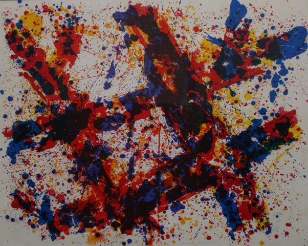 Appraisal: Sam Francis USA - Firewood screen print signed lower right