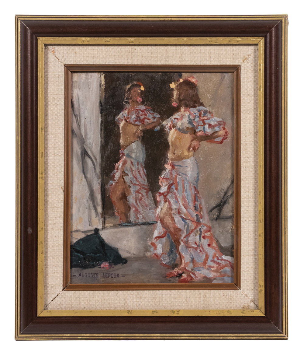 Appraisal: AUGUSTE JULES MARIE LEROUX FRANCE - The Flamenco Dancer at