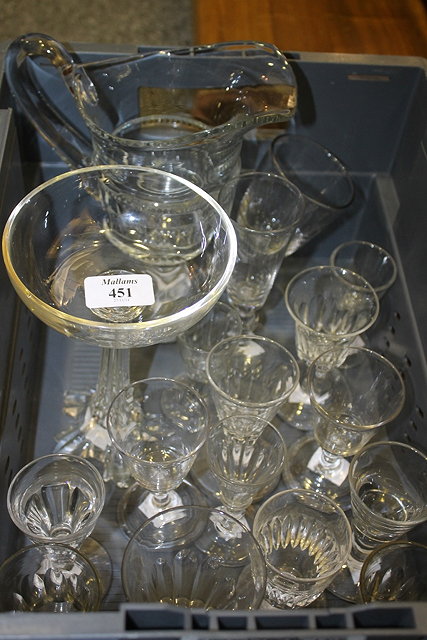 Appraisal: A COLLECTION OF GLASSWARE to include a th Century jug