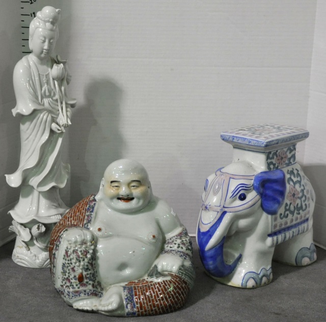 Appraisal: Bx Oriental FigurinesOne damaged