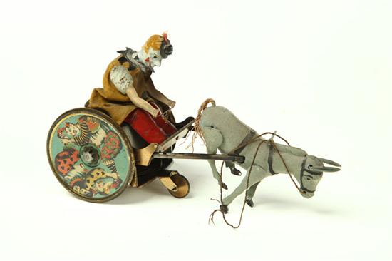 Appraisal: BALKY MULE WIND UP TOY Germany early th century tin